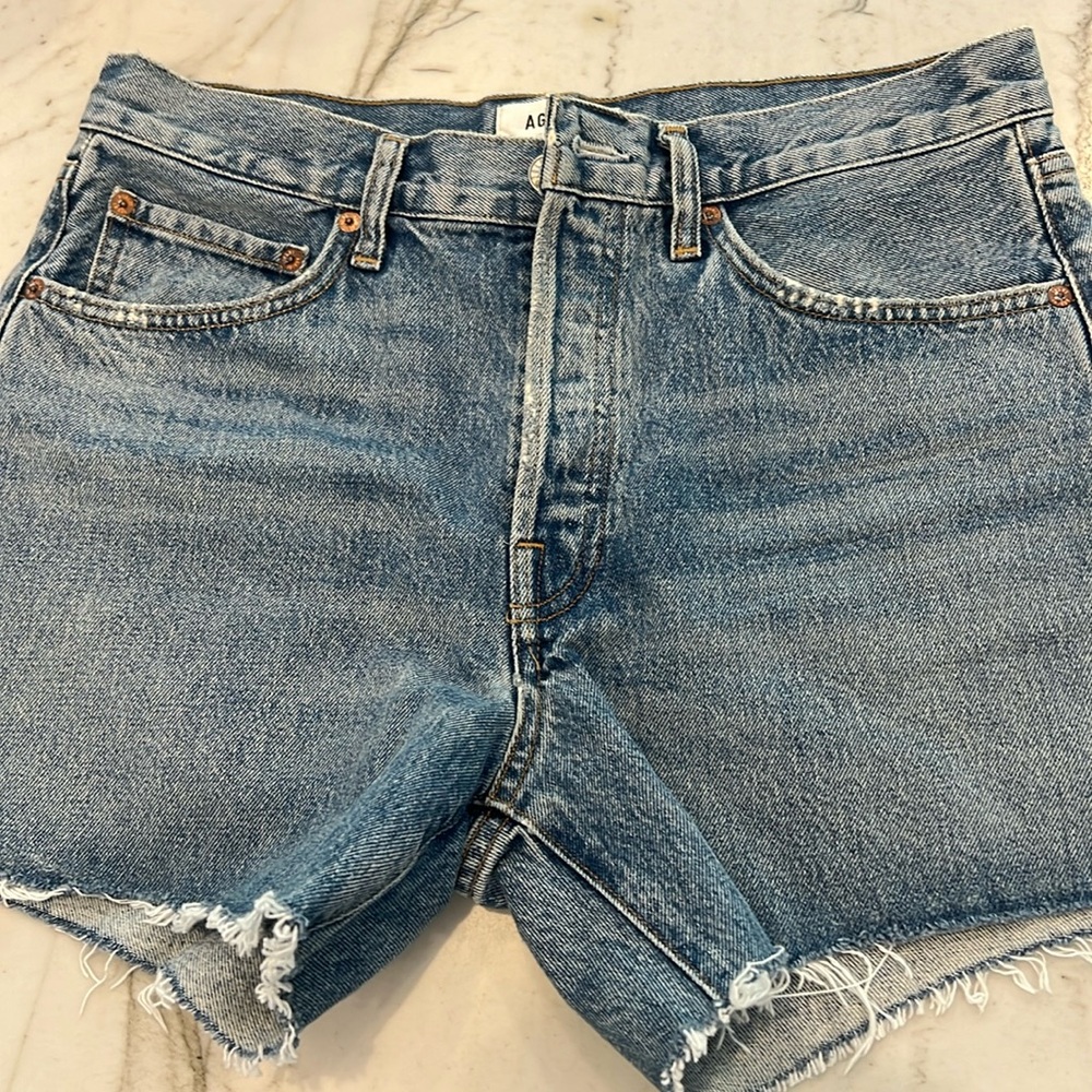 Agolde Parker Long Short. Size 28. Color Ruin